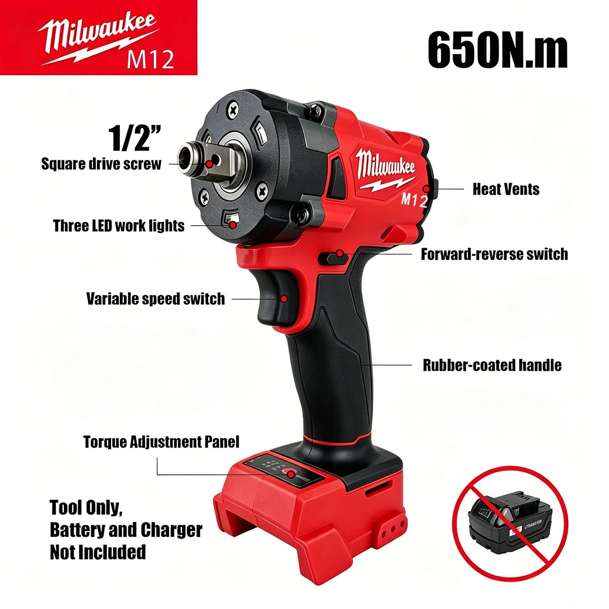 Milwaukee M12 1/2' M18 FUEL Br - Milwaukee Drill M18 Fuel 评论和价格