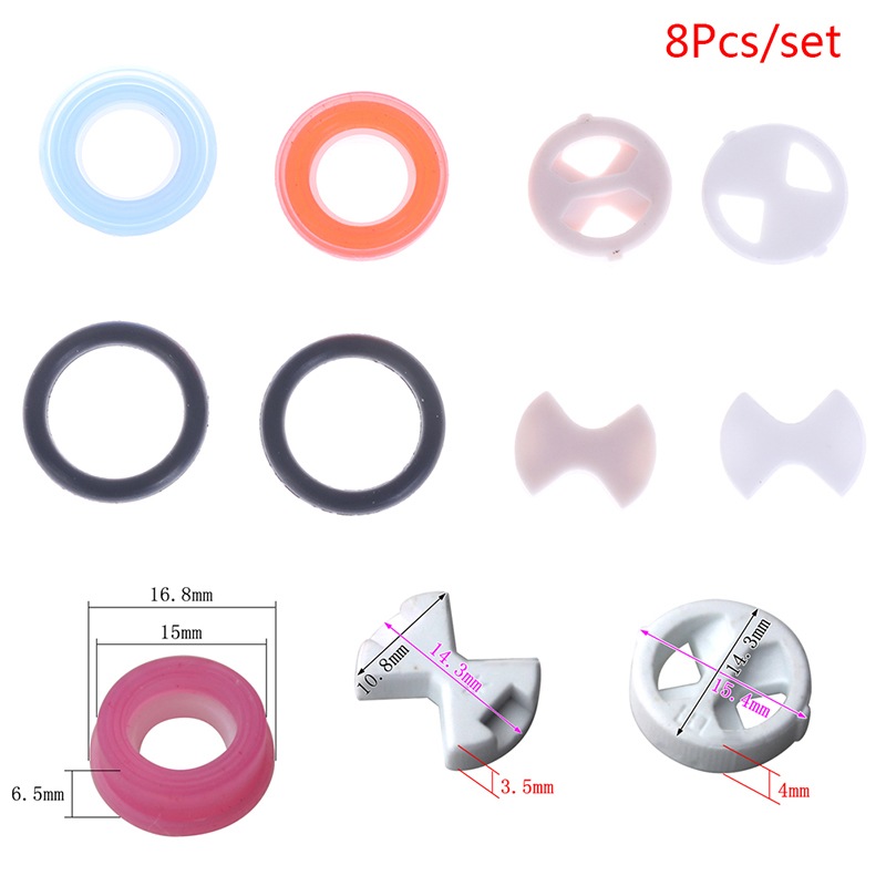 【8Pcs/set Ceramic Disc Silicon - Silicone Tap Washer 评论和价格